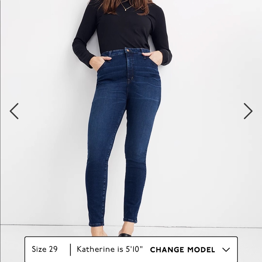 Madewell curvy high rise skinny size 29 in Hayes wash; excellent condition
